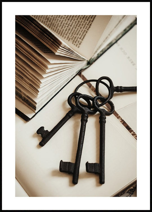 Watercolor the keys poster for nursery and home wall decor.