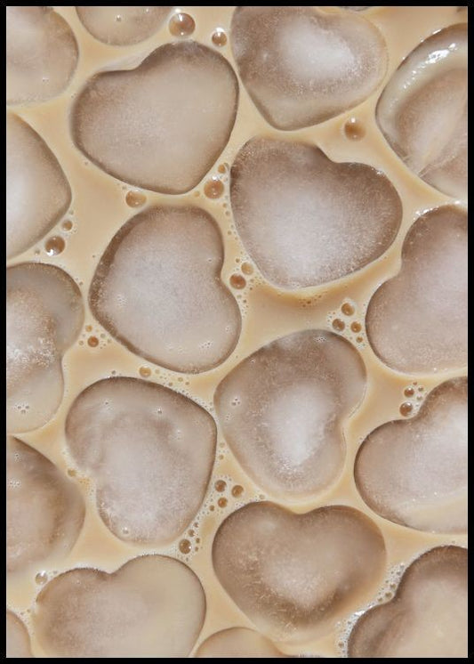 Watercolor iced coffee poster for nursery and home wall decor.
