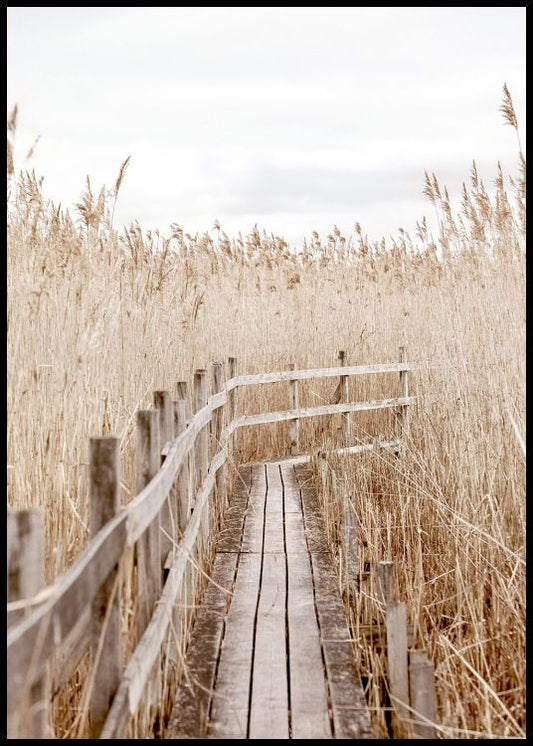 Watercolor calm path poster for nursery and home wall decor.