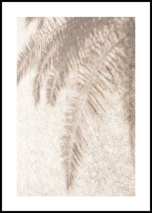 Watercolor palm shades poster for nursery and home wall decor.