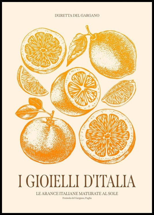 Watercolor i gioielli d'italia poster for nursery and home wall decor.
