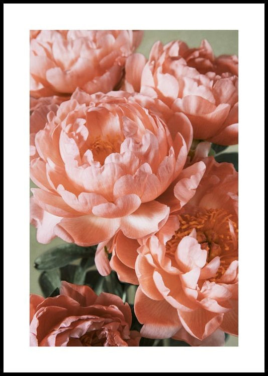 Watercolor pink bouquet poster for nursery and home wall decor.
