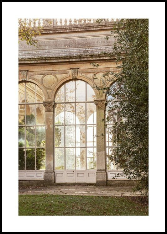 Watercolor secret greenhouse poster for nursery and home wall decor.