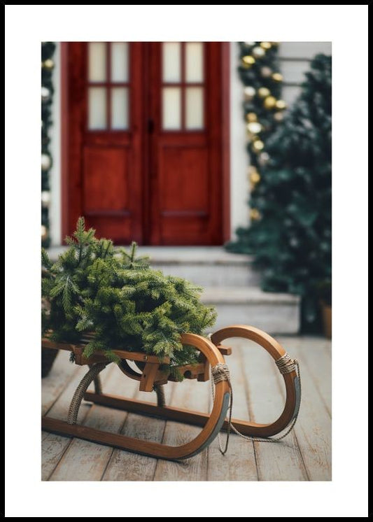 Wooden Sleigh Poster