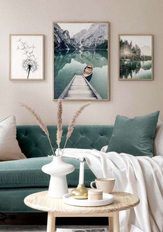 Watercolor nature poster pack for nursery and home wall decor.