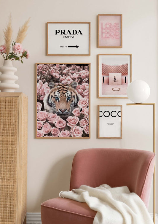 Watercolor fashion poster pack for nursery and home wall decor.
