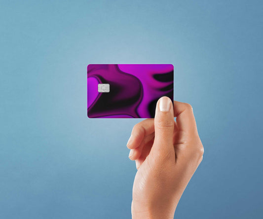 Watercolor purp design | credit card sticker | small chip | credit card skin for nursery and home wall decor.