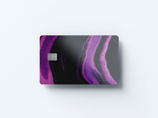 Watercolor purple paint design | credit card sticker | small chip | credit card skin for nursery and home wall decor.