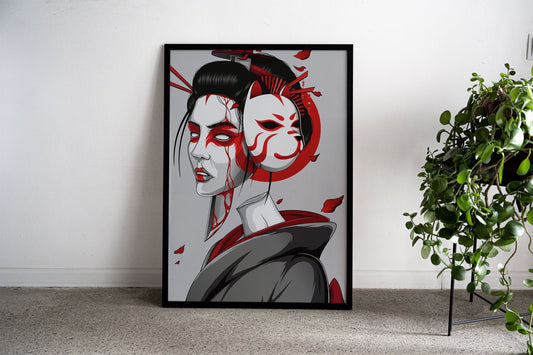 queen death fox Asian Style Poster | Wall Art f or Home & Office | High-Quality Print