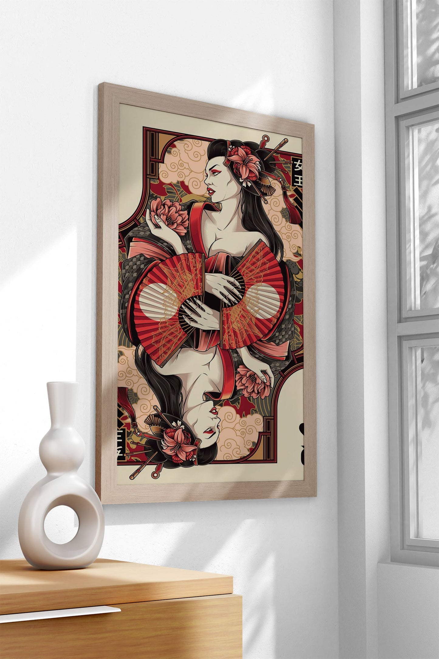 queen of spade card Asian Style Poster | Wall  Art for Home & Office | High-Quality Print