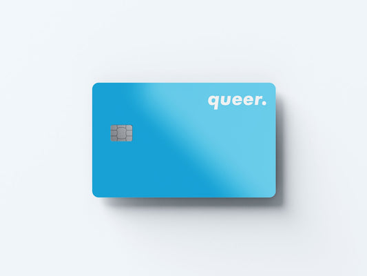 Watercolor queer design | credit card sticker | small chip | credit card skin for nursery and home wall decor.