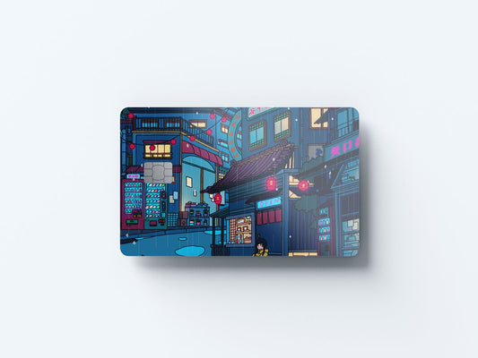 Watercolor rainy day encounter design | credit card sticker | small chip | credit card skin for nursery and home wall decor.