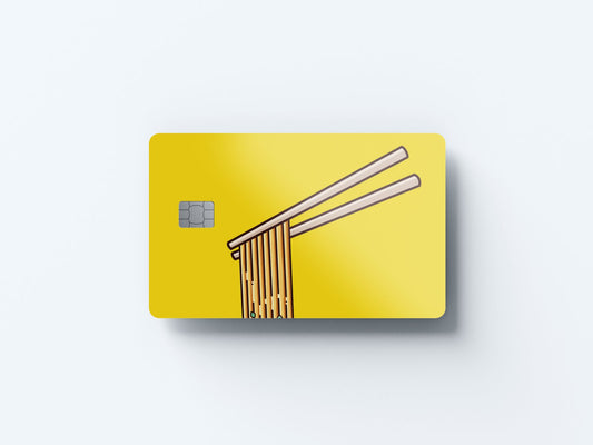 Watercolor ramen design | credit card sticker | small chip | credit card skin for nursery and home wall decor.