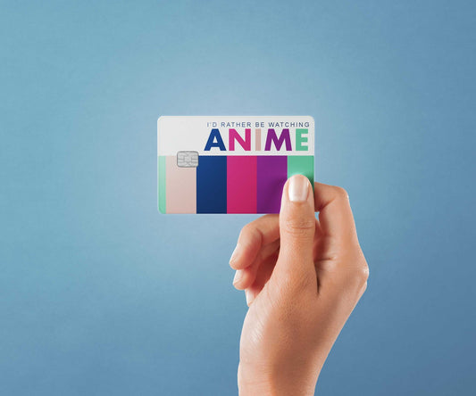 Watercolor rather watch anime design | credit card sticker | small chip | credit card skin for nursery and home wall decor.