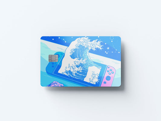 Watercolor reality switch design | credit card sticker | small chip | credit card skin for nursery and home wall decor.