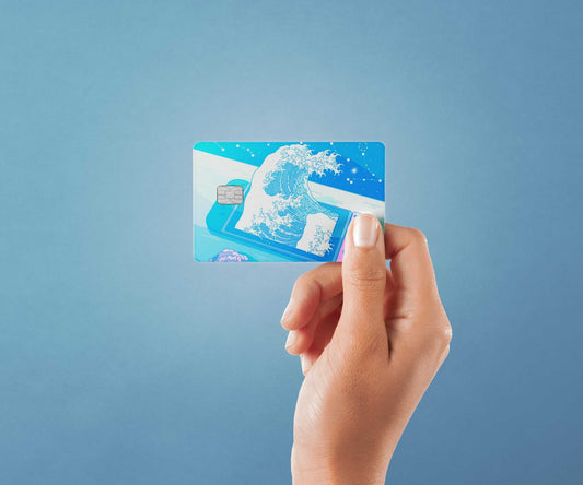 Watercolor reality switch design | credit card sticker | small chip | credit card skin for nursery and home wall decor.