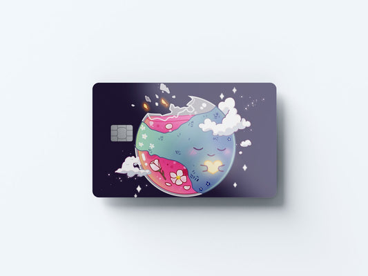 Watercolor recovery design | credit card sticker | small chip | credit card skin for nursery and home wall decor.