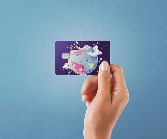 Watercolor recovery design | credit card sticker | small chip | credit card skin for nursery and home wall decor.
