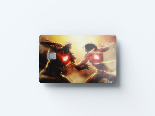 Watercolor reiner vs eren design | credit card sticker | small chip | credit card skin for nursery and home wall decor.