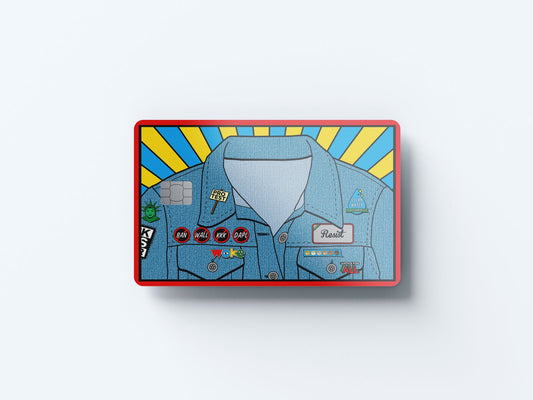 Watercolor resist design | credit card sticker | small chip | credit card skin for nursery and home wall decor.