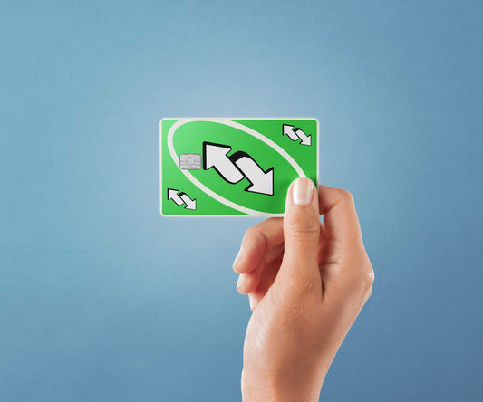 Watercolor reverse green design | credit card sticker | small chip | credit card skin for nursery and home wall decor.