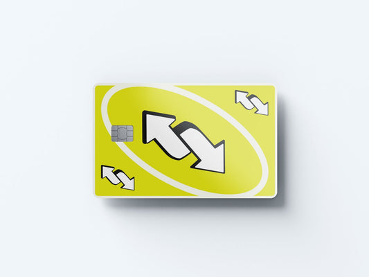 Watercolor reverse yellow design | credit card sticker | small chip | credit card skin for nursery and home wall decor.