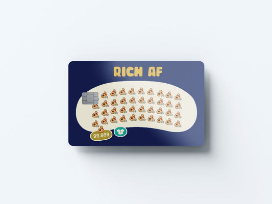 Watercolor rich bells design | credit card sticker | small chip | credit card skin for nursery and home wall decor.