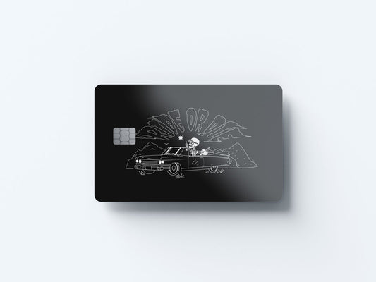 Watercolor ride or die design | credit card sticker | small chip | credit card skin for nursery and home wall decor.