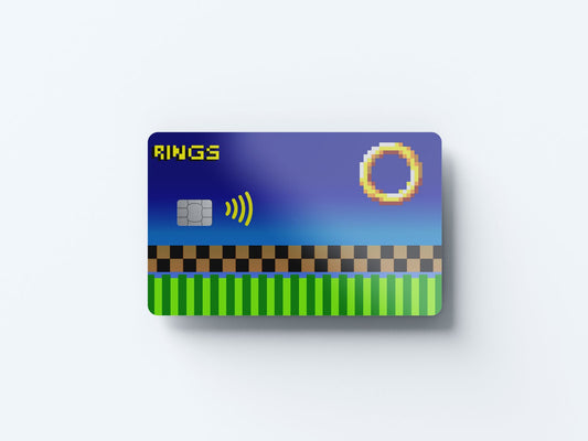 Watercolor rings design | credit card sticker | small chip | credit card skin for nursery and home wall decor.