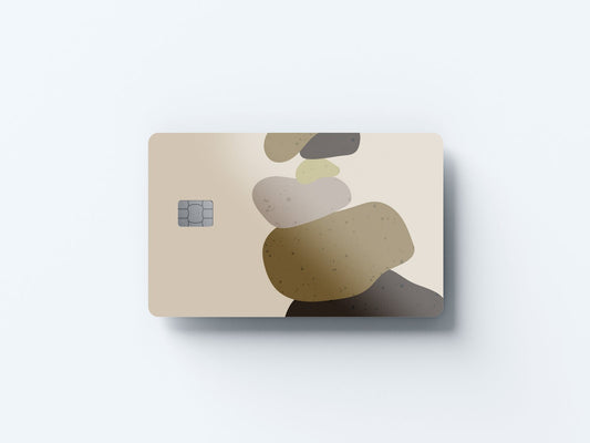 Watercolor rock stack design | credit card sticker | small chip | credit card skin for nursery and home wall decor.