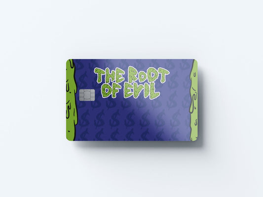 Watercolor root of evil design | credit card sticker | small chip | credit card skin for nursery and home wall decor.