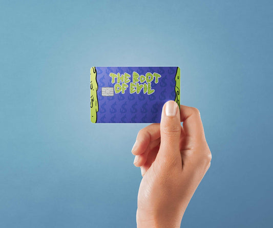 Watercolor root of evil design | credit card sticker | small chip | credit card skin for nursery and home wall decor.