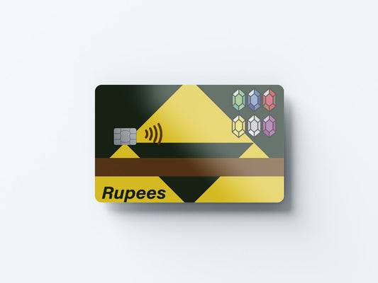 Watercolor rupees design | credit card sticker | small chip | credit card skin for nursery and home wall decor.