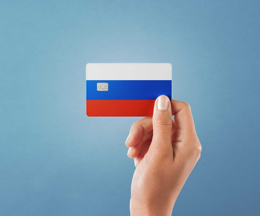 Watercolor russia design | credit card sticker | small chip | credit card skin for nursery and home wall decor.