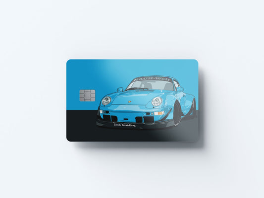 Watercolor rwb 993 design | credit card sticker | small chip | credit card skin for nursery and home wall decor.