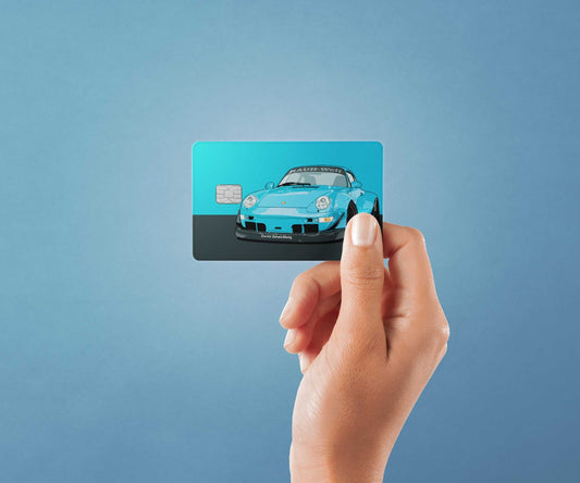 Watercolor rwb 993 design | credit card sticker | small chip | credit card skin for nursery and home wall decor.
