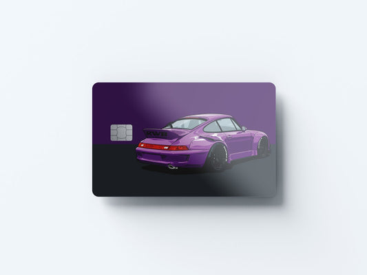 Watercolor rwb 993 purple design | credit card sticker | small chip | credit card skin for nursery and home wall decor.