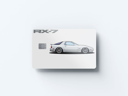 Watercolor rx7 fc3s design | credit card sticker | small chip | credit card skin for nursery and home wall decor.