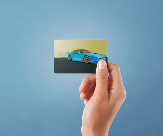 Watercolor rx7 fc design | credit card sticker | small chip | credit card skin for nursery and home wall decor.
