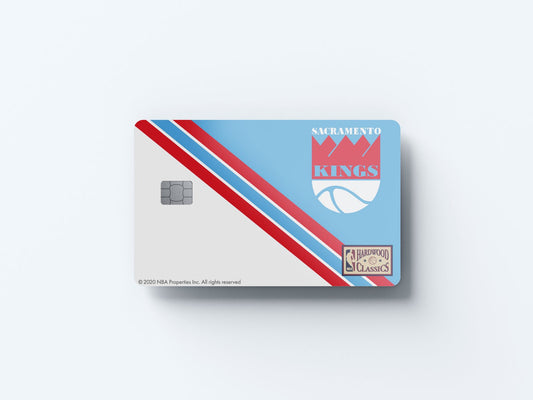 Watercolor sacramento kings away warmups hardwood classics design | credit card sticker | small chip | credit card skin for nursery and home wall decor.