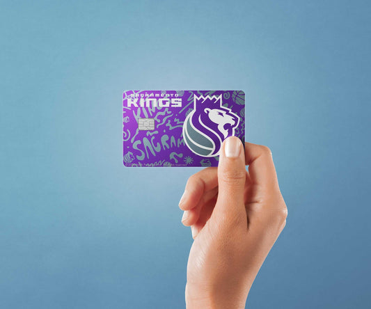 Watercolor sacramento kings team mural design | credit card sticker | small chip | credit card skin for nursery and home wall decor.