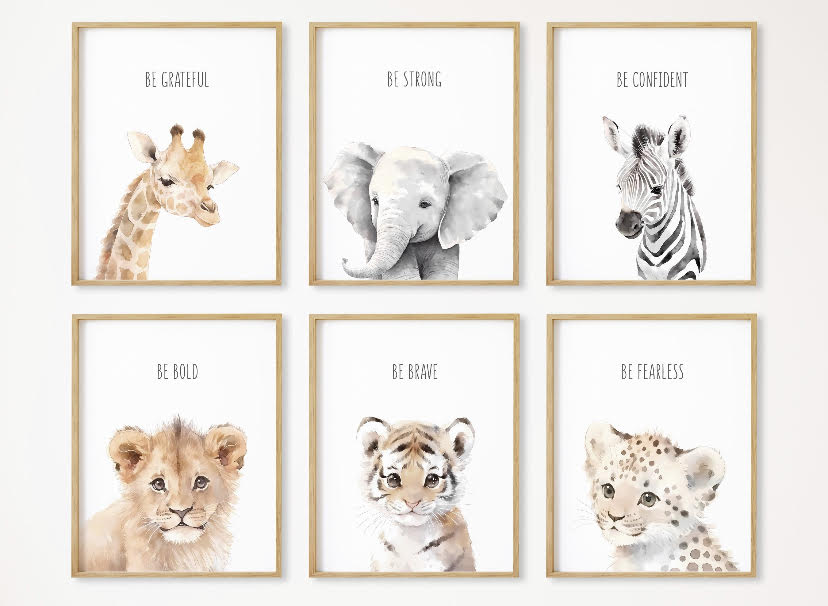 Six-Piece Safari Animal Print Collection