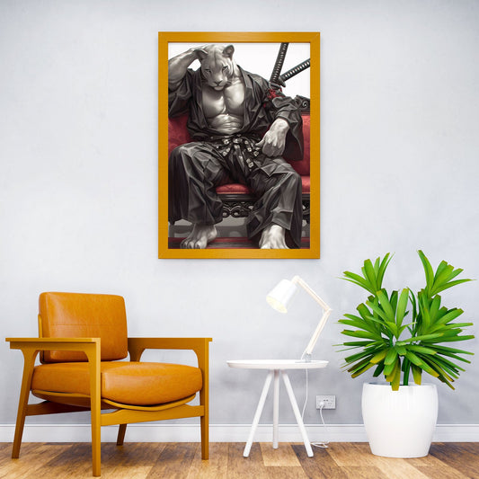 samurai Animal Asian Style Poster | Wall Art for Home & Office | High-Quality Print - High-Quality Visual Display