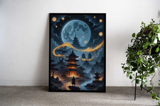 samurai Landscape Asian Style Poster | Wall Art for Home & Office | High-Quality Print - High-Quality Visual Display