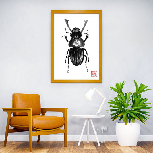 samurai beetle Asian Style Poster | Wall Art for Home & Office | High-Quality Print - High-Quality Visual Display