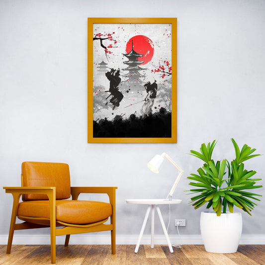 samurai fight Asian Style Poster | Wall Art for Home & Office | High-Quality Print - High-Quality Visual Display