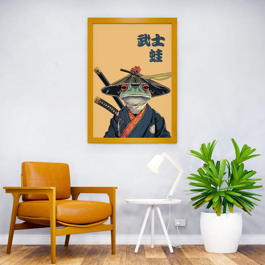 samurai frog Asian Style Poster | Wall Art for Home & Office | High-Quality Print - High-Quality Visual Display