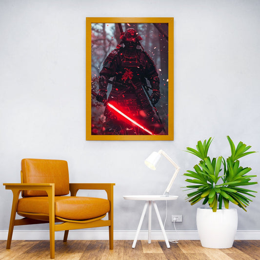 samurai japan ninja neon Asian Style Poster | Wall Art for Home & Office | High-Quality Print - High-Quality Visual Display