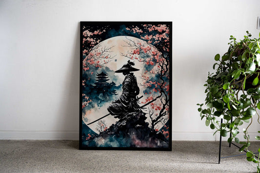 samurai japan warrior Asian Style Poster | Wall Art for Home & Office | High-Quality Print - High-Quality Visual Display
