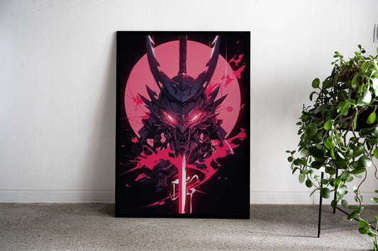 samurai mask japan Asian Style Poster | Wall Art for Home & Office | High-Quality Print - High-Quality Visual Display